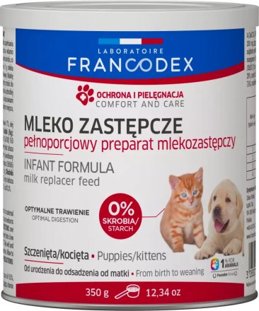 Francodex | Mleko zastępcze w proszku dla szczeniąt i kociąt 350g