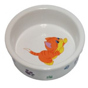 Yarro | Pojedyncza miska ceramiczna dla kota mix motywów 12,5x4,5cm
