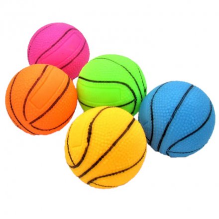 Mini Basketball | Piszcząca gumowa piłeczka | 6,5cm - 1 szt.