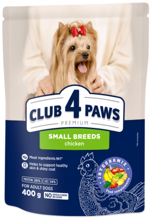 Club 4 Paws | Karma sucha dla dorosłych psów małych ras 400g