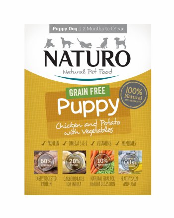 Naturo | Puppy - Grain Free | Kurczak z ziemniakami i warzywami - Tacka 150g