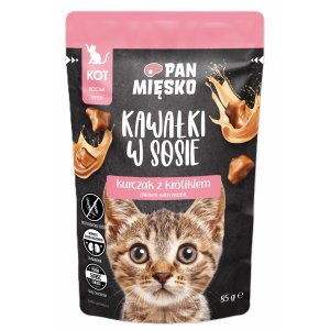 Pan mięsko | Kawałki w sosie - karma mokra dla kociąt