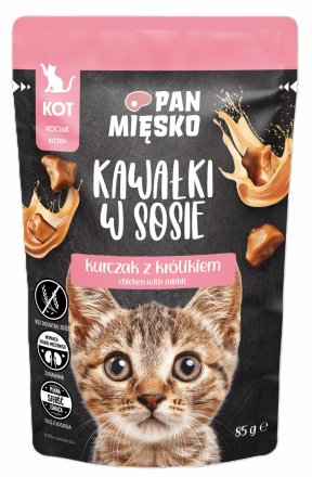 Pan mięsko | Kawałki w sosie - karma mokra dla kociąt