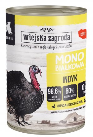 Wiejska Zagroda | Monoproteinowa karma mokra dla kociąt | Puszka 400g