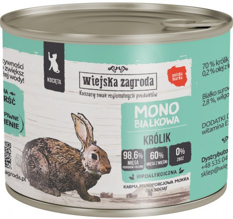Wiejska Zagroda | Kitten | Karma monobiałkowa dla kota 200g