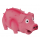 Lateksowa różowa świnka z piszczałką 10cm