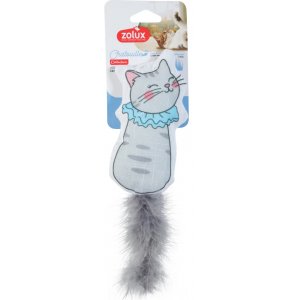 Zolux | CHATOUILLE | Zabawka dla kota z piórami i kocimiętką kot kołnierz 15cm