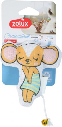 Zolux | CHATOUILLE | Zabawka dla kota dzwonek kocimiętka mysz sukienka 12cm