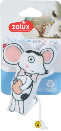 Zolux | CHATOUILLE | Zabawka dla kota dzwonek kocimiętka mysz muszka 11cm