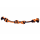 Zabawka dla psa sznur z czterema węzłami ORANGE NEON 43cm