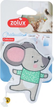Zolux | CHATOUILLE | Zabawka dla kota dzwonek kocimiętka mysz sweter 10,5cm