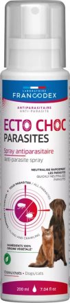 Francodex | ECTO CHOC PARADITES | Spray dla psa i kota na pasożyty 200ml