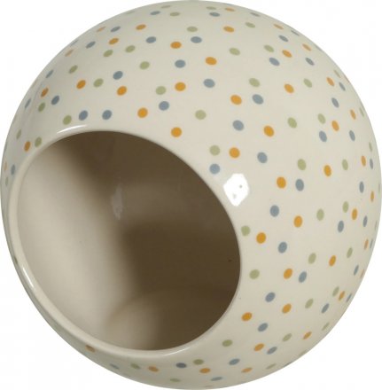 Zolux | COSY | Domek ceramiczny dla chomika kula 10x10cm w kropki