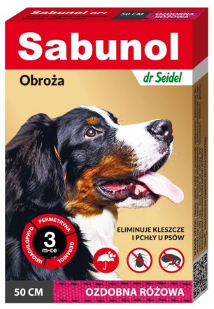 Dr Seidel | Sabunol | Obroża ozdobna biobójcza dla psa 50cm