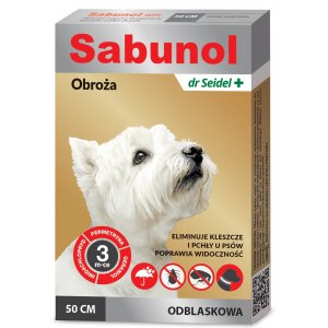 Dr Seidel | Sabunol GPI | Obroża odblaskowa przeciw pchłom i kleszczom dla psa
