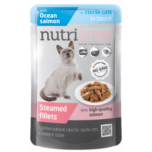 Nutrilove | Filety gotowane na parze dla kota | Saszetka 85g