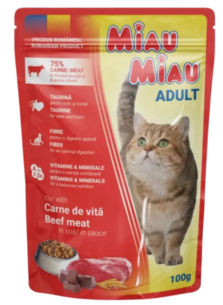 Miau Miau | Karma mokra dla kota - saszetka 100g