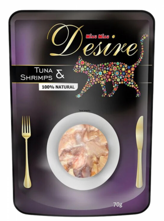 Miau Miau | Desire | Karma filetowa w zupie dla kota - saszetka 70g
