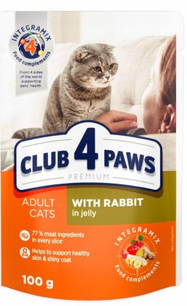 Club 4 Paws | Adult | Mokra karma dla kotów dorosłych | Saszetka 100g