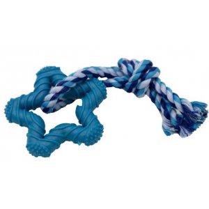 Yarro | Zabawka dla psa | Gwiazdka gumowa ze sznurem bawełnianym 7 / 15cm