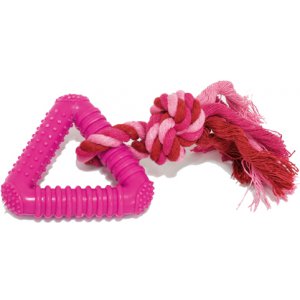 Yarro | Zabawka dla psa | Trójkąt gumowy ze sznurem bawełnianym 7 / 15cm