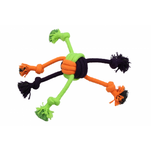 Bubu Pets | Zabawka dla psa piłka pleciona pająk NEON 30cm