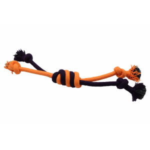 Bubu Pets | Zabawka dla psa sznur pająk ORANGE NEON 35cm