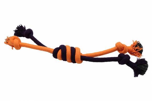 Bubu Pets | Zabawka dla psa sznur pająk ORANGE NEON 35cm