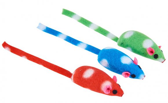 Zooroom | Pluszowa biała myszka w kolorowe centki