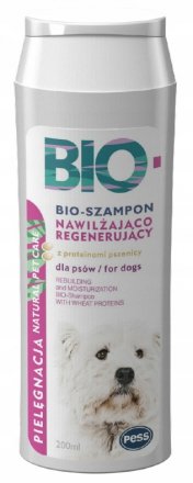 PESS Bio | Szampon nawilżająco-regenerujący z proteinami pszenicy dla psów | 200 ml