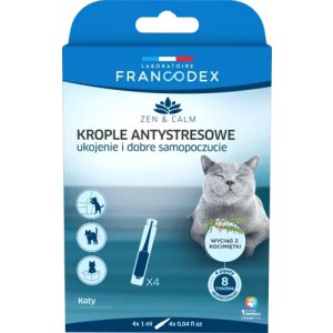 Francodex | Krople antystresowe dla kotów z kocimiętką 4 x 1ml