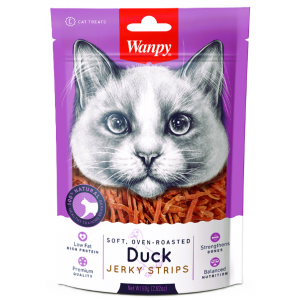 Wanpy Cat | Jerky Strips - Delikatne paseczki kaczki dla kota 80g