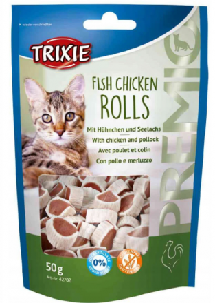 Trixie Premio | Fish Chicken Rolls | Krążki kurczak mintaj 50g