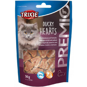 Trixie Premio | Ducky Hearts | Serca kaczka mintaj 50g