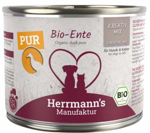 Herrmann's Manufaktur | Kreativ Mix | Karma BIO dla psów i kotów - puszka 200g