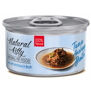 Natural Kitty | Karma w bulionie dla kota | Puszka 80g