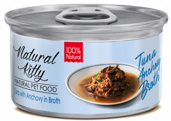 Natural Kitty | Karma w bulionie dla kota | Puszka 80g