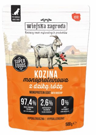 Wiejska Zagroda | Karma Monoproteinowa | Saszetka dla psa 500g