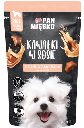 Pan Mięsko | Karma mokra dla psa | Kawałki w sosie 150g