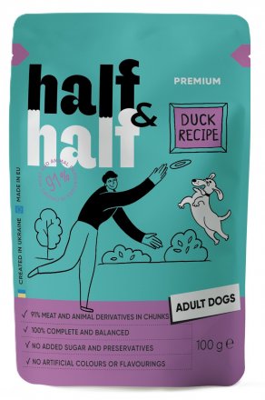 Half&Half | Karma mokra dla dorosłych psów | Saszetka 100g