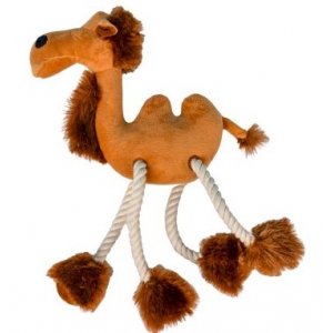 Yarro | Pluszowa zabawka dla psa | Wielbłąd z ruchomymi nogami ze sznura 35 cm