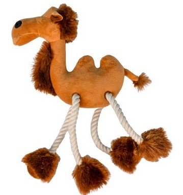 Yarro | Pluszowa zabawka dla psa | Wielbłąd z ruchomymi nogami ze sznura 35 cm