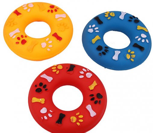 Zooroom | Gryzak - zabawka dla psa | Gumowy ring z piszczałką 13cm - 1 szt.