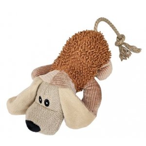 Yarro | Pluszowa zabawka dla psa | Pies ze sznurem piszczący ok. 42cm