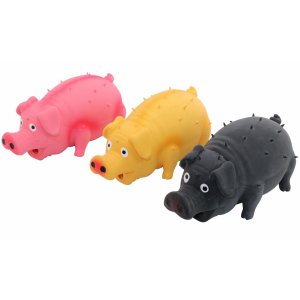 Bubu Pets | Zabawka dla psa | Lateksowa świnia z piszczałką 21cm - 1 szt.