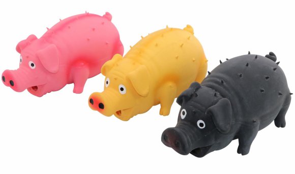 Bubu Pets | Zabawka dla psa | Lateksowa świnia z piszczałką 21cm - 1 szt.