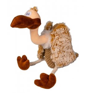 Yarro | Pluszowa zabawka dla psa | Sęp z szeleszczącymi skrzydłami i ruchomymi nogami ze sznura 35 cm