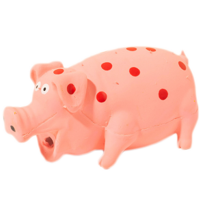 Uniq Pets | Zabawka dla psa | Lateksowa świnia z piszczałką 15cm