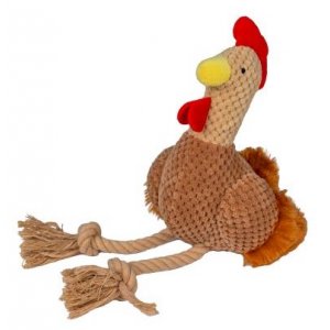 Yarro | Zabawka pluszowa dla psa | Kogut z nogami ze sznura 40cm
