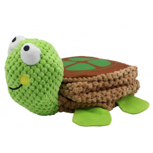 UNIQ PETS | Zabawka dla psa | Długi rozwijany żółw z piszczałką 51x20x8,5cm